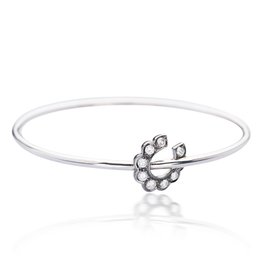 Luck At First Sight Bangle in White Gold