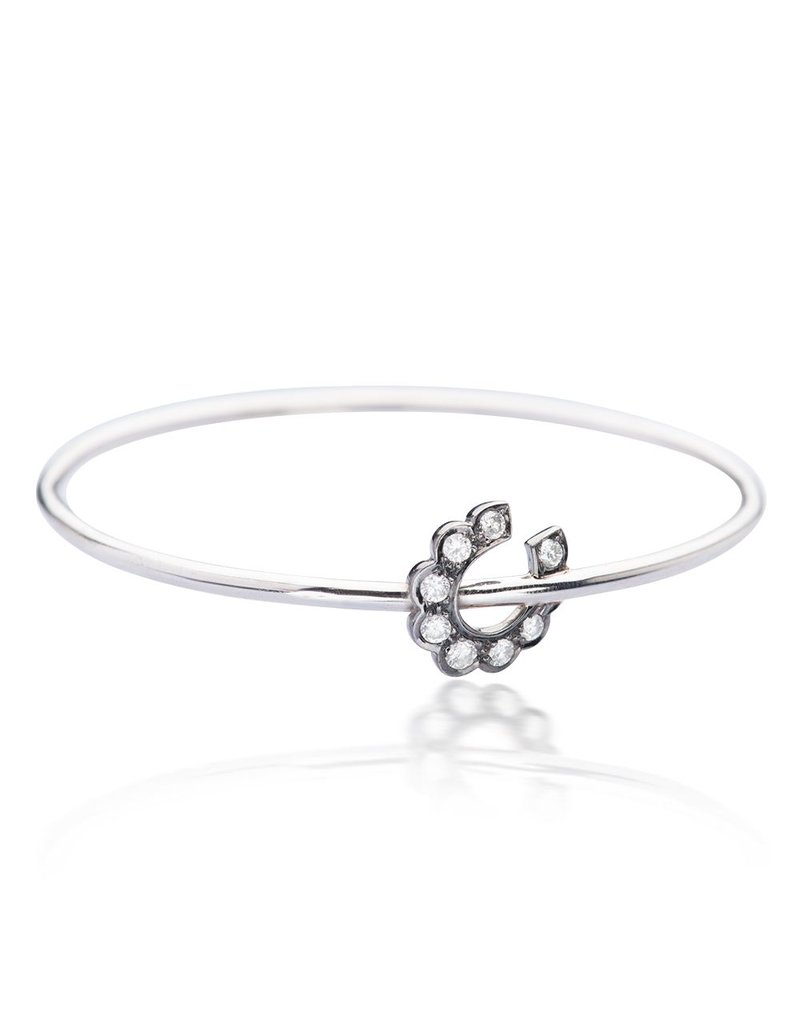 Luck At First Sight Bangle in White Gold