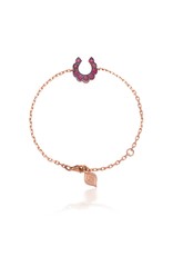 Luck At First Sight Bracelet in Rose Gold with Rubies