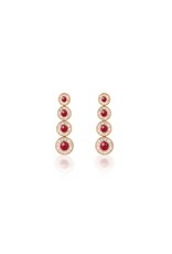 Shanhan Moon Earrings in Red Lantern