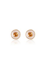 SKJ Shanhan Moon Single Motif Earrings in Narcissus