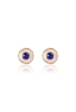 SKJ Shanhan Moon Single Motif Earrings in Peacock