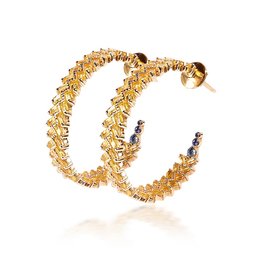 Shanhan Chevron Hoop Earrings in Narcissus