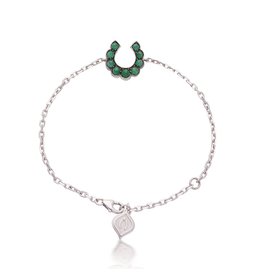 Luck At First Sight Bracelet in White Gold with Emeralds