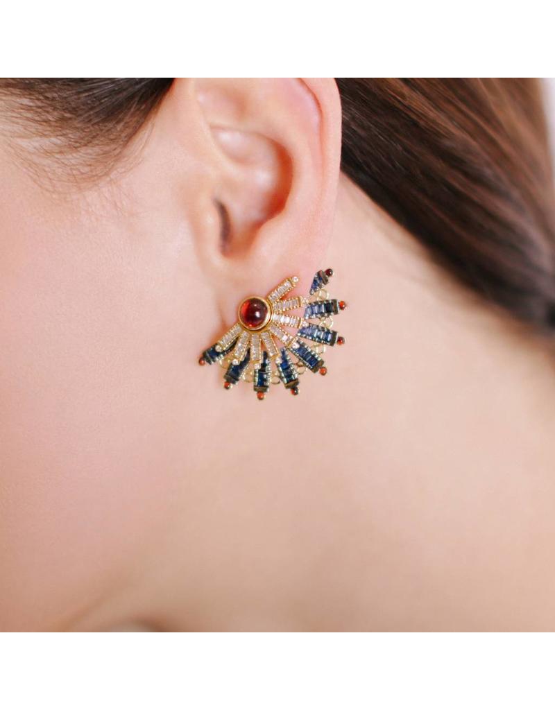 Shanhan 5-Way Earrings in Peacock