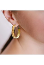 Shanhan Chevron Hoop Earrings in Narcissus