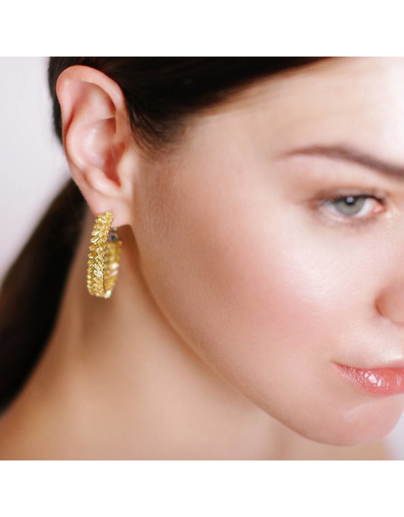 Shanhan Chevron Hoop Earrings in Narcissus