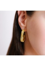 Shanhan Chevron Hoop Earrings in Narcissus