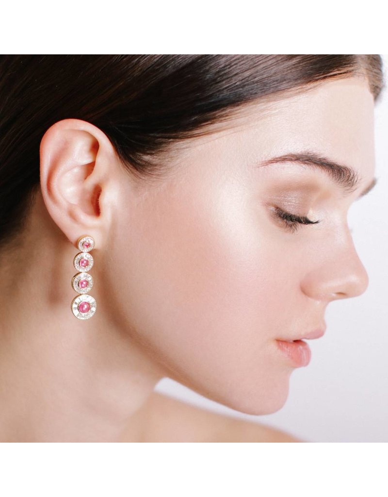 Shanhan Moon Earrings in Cherry Blossom