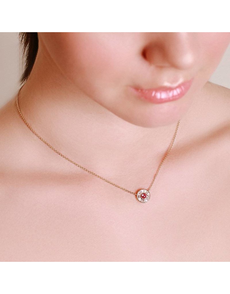 Shanhan Moon Necklace in Cherry Blossom