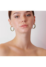 Shanhan Chevron Hoop Earrings in Bonsai