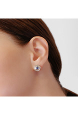 SKJ Shanhan Moon Single Motif Earrings in Peacock