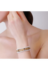 Calliope Maze Bangle in White Gold