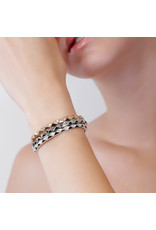 Calliope Carnival Bangle in White Gold with Trillion Diamonds