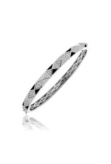 Calliope Carnival Bangle White Gold in Hopping Ebony Pave