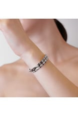 Calliope Carnival Bangle White Gold in Ebony Pave with Diamonds