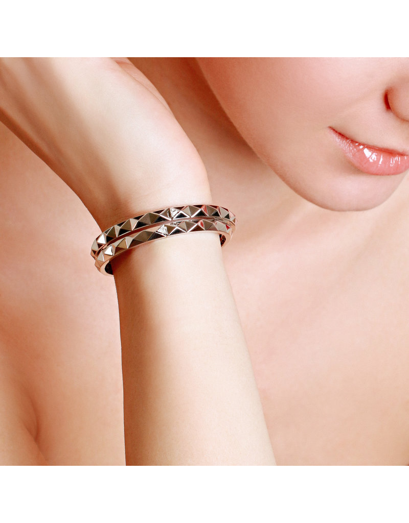 Calliope Carnival Bangle  White Gold in Ebony