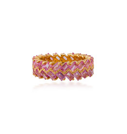 Shanhan Chevron Ring in Cherry Blossom