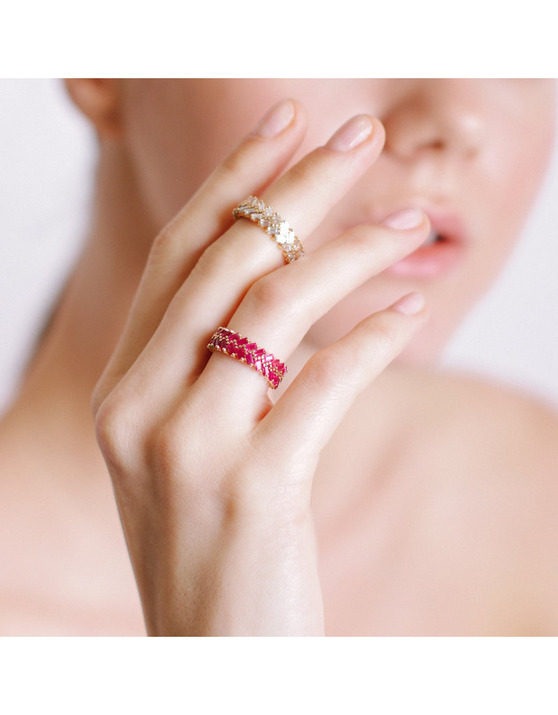 Shanhan Chevron Ring in Cherry Blossom