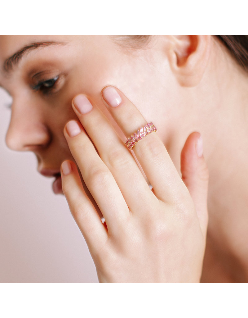 Shanhan Chevron Ring in Cherry Blossom