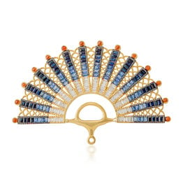 Shanhan Reining Fan Ring in Peacock