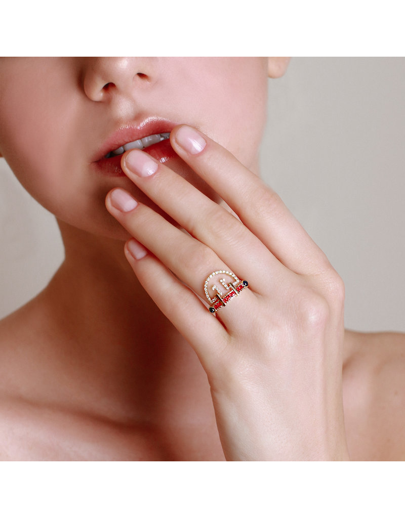 Shanhan String Dancer Ring in Red Lantern