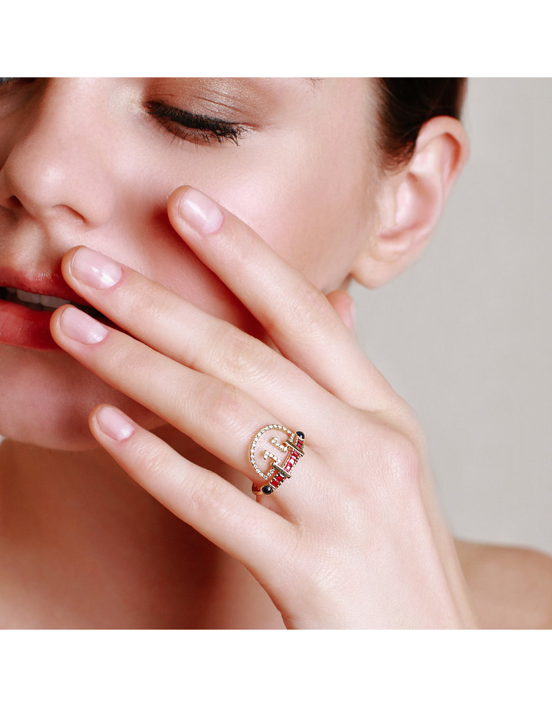 Shanhan String Dancer Ring in Red Lantern