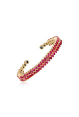 Shanhan Chevron Bangle in Red Lantern