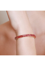 Shanhan Chevron Bangle in Red Lantern