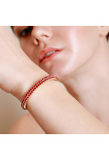 Shanhan Chevron Bangle in Red Lantern