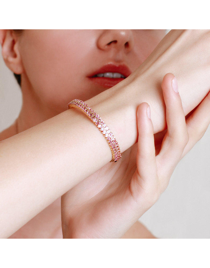 Shanhan Chevron Bangle in Cherry Blossom