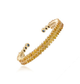 Shanhan Chevron Bangle in Narcissus