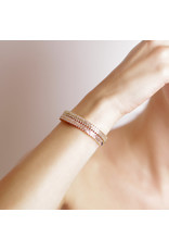 Shanhan Chevron Bangle with Diamonds in White Gold