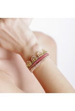 Shanhan Chevron Bangle with Diamonds in White Gold