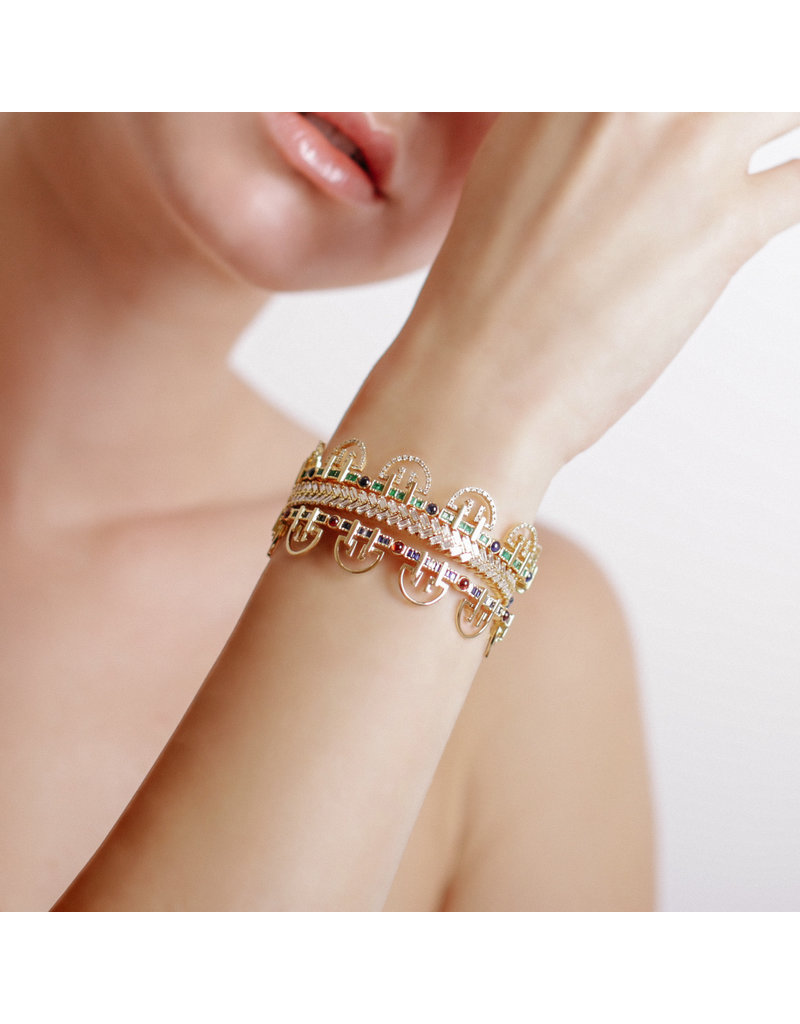 Shanhan String Dancer Bangle in Peacock