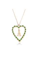 Calliope Alphabet Heart Necklace in Letter A