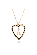 Calliope Alphabet Heart Necklace in Letter A