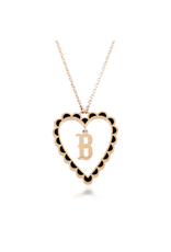 Calliope Alphabet Heart Necklace in Letter B