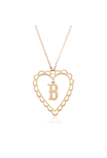 Calliope Alphabet Heart Necklace in Letter B