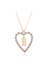 Calliope Alphabet Heart Necklace in Letter B