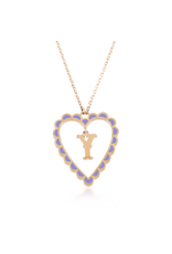 Calliope Alphabet Heart Necklace in Letter Y