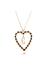 Calliope Alphabet Heart Necklace in Letter C