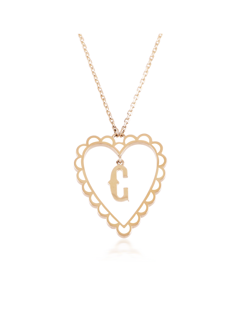 Calliope Alphabet Heart Necklace In 