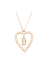 Calliope Alphabet  Heart Necklace in Letter D