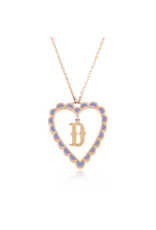 Calliope Alphabet  Heart Necklace in Letter D