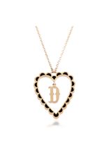 Calliope Alphabet  Heart Necklace in Letter D