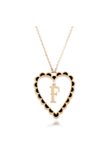 Calliope Alphabet  Heart  Necklace in Letter F