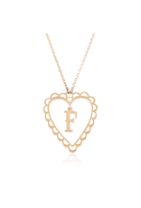 Calliope Alphabet  Heart  Necklace in Letter F