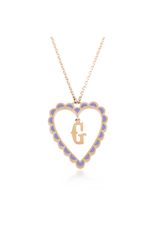 Calliope Alphabet Heart Necklace in  Letter G