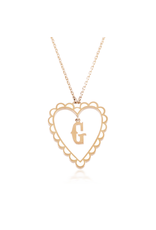 Calliope Alphabet Heart Necklace in  Letter G